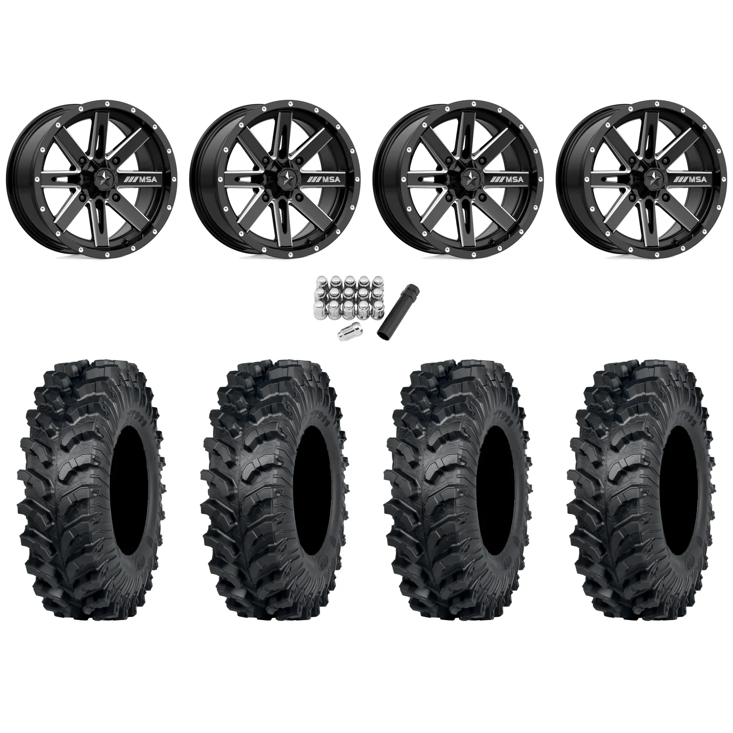 ITP MT911 32x10-15 (8ply) Tires on MSA M41 Boxer Gloss Black